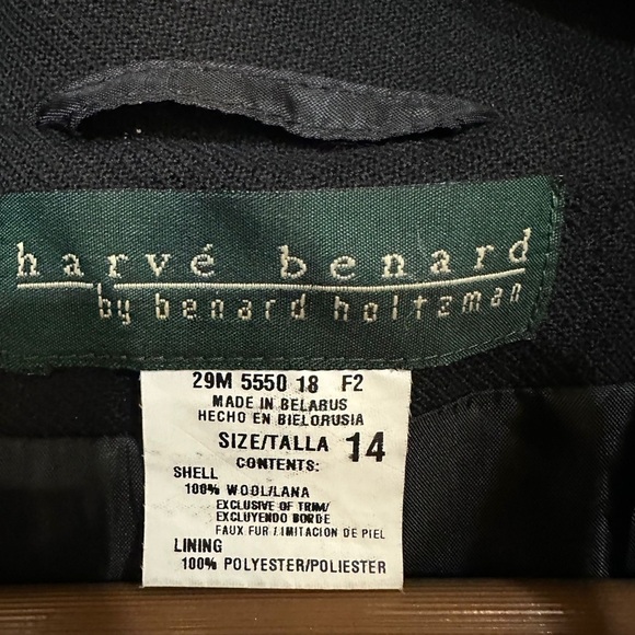 Harve Benard Faux Fur Wool Long Coat Size 14 - Picture 10 of 10